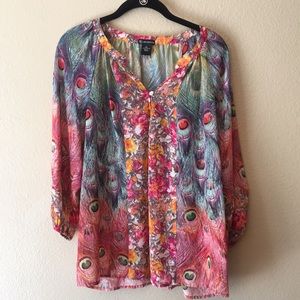 New Directions 3/4 sleeve blouse Large